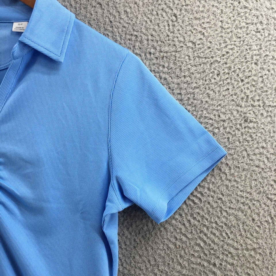 Camisa Polo Cutter & Buck DryTec Para Mujer S/P Azul Manga Corta Cuello Pullover NUEVO Foto 4 de 4