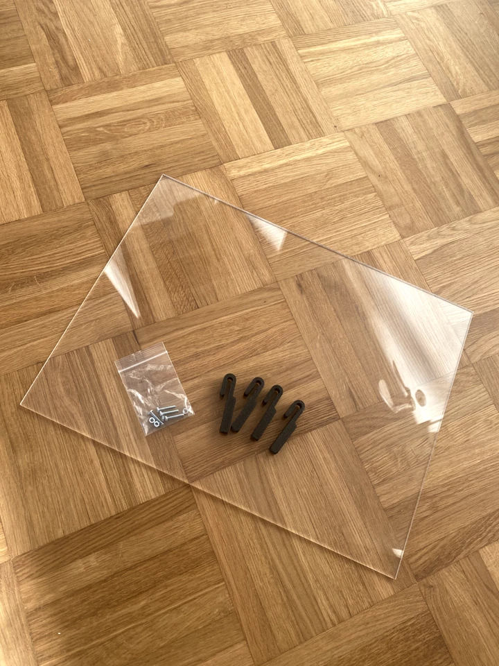 Regalboden & Einlegeboden Scheibe passend für ikea Detolf Vitrine mit Halter - Bild 2 von 4