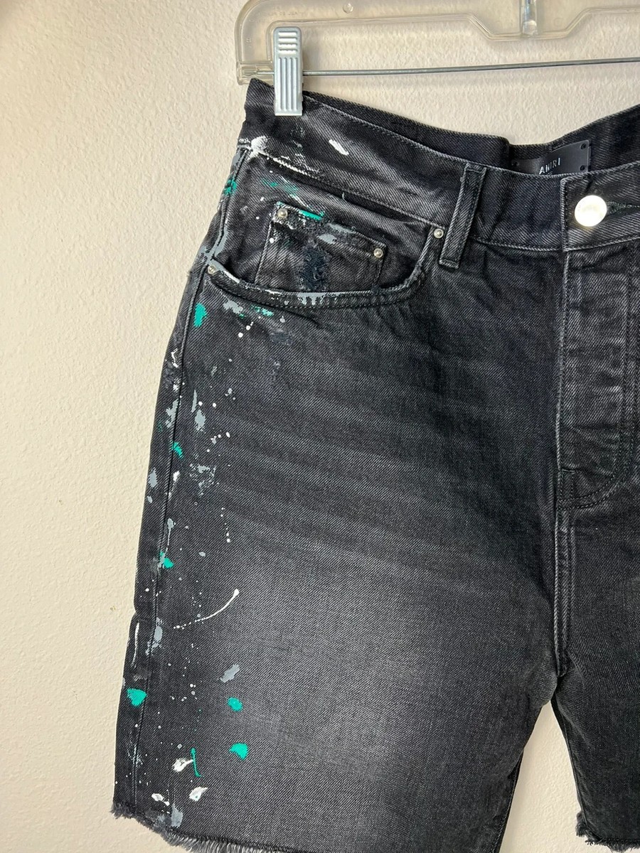パンツ AMIRI ART PATCH PAINTED DENIM SHORTS 31 - パンツ