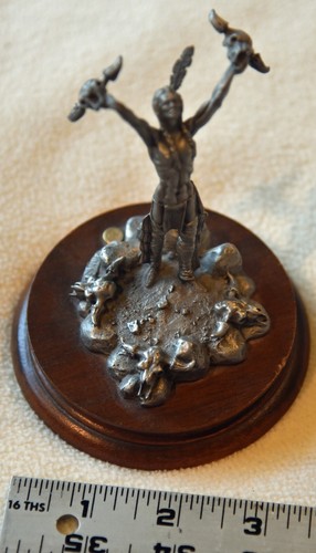 Native American Buffalo Spirit Pewter Sculpture by Dan Polland for Chilmark 1990