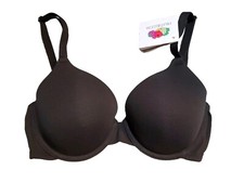 New Fruit Of The Loom Beyondsoft Tshirt Bra Black Lined 36B