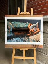 Original oil painting art Abstract male 100%hand-painted on canvas 16x24in #4746