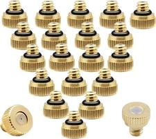 20Packs Misting Nozzles 10/24 UNC Mister 0.3mm(0.012Inch) Brass Misting Nozzl...