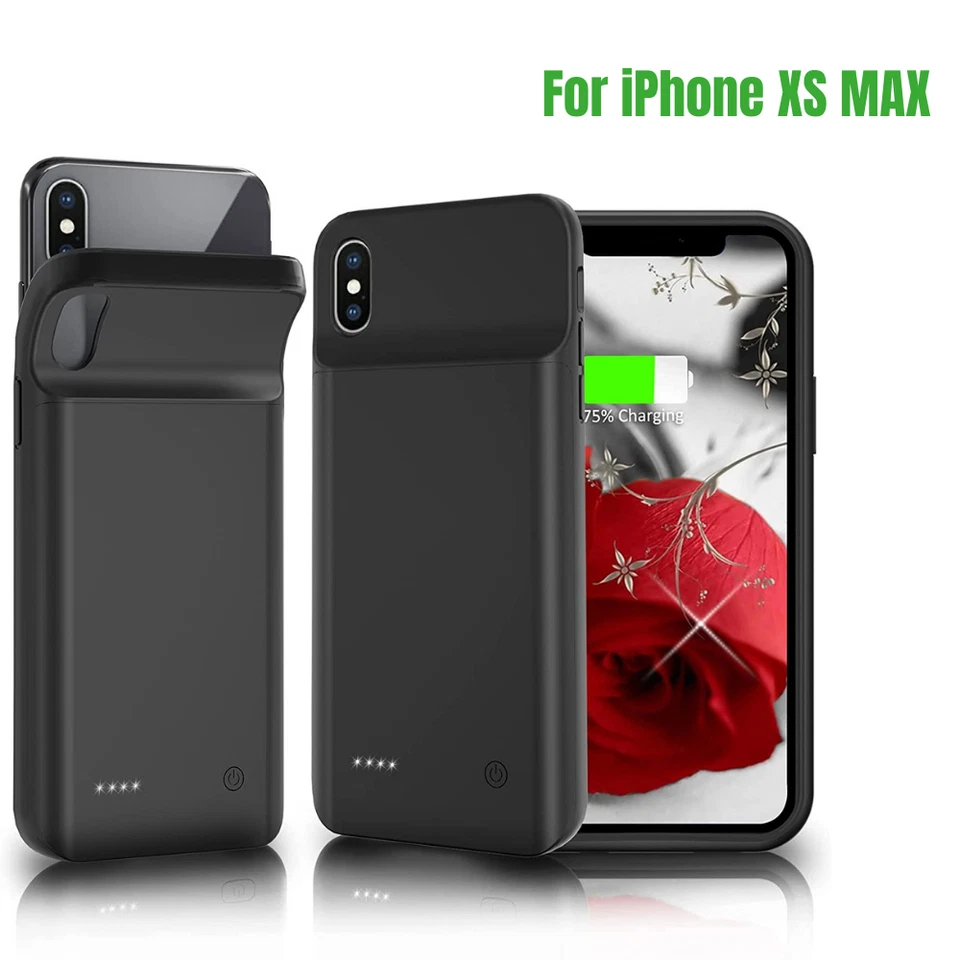 Estuche cargador de batería externo de 6800 mAh banco de alimentación para iPhone X/XS/XS Max/XR cubierta Foto 2 de 4