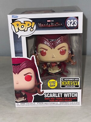 Funko Pop Marvel WandaVision Scarlet Witch Glow In Dark Excl. Vinyl Figure-New