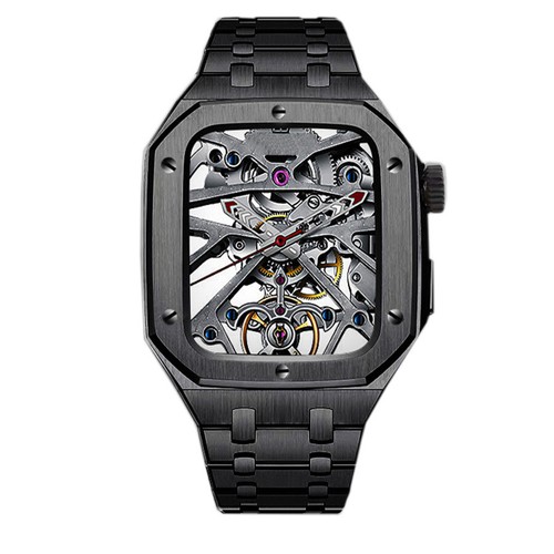 Für Apple Watch 9 8 7 6 5 4 SE 44/45mm AP Royal Oak Mod Kit Gummi/Metall Band - Bild 9 von 37