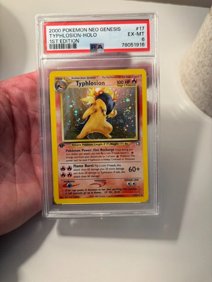 PSA 6 2000 Pokemon 1st Edition Typhlosion 17/111 Neo Genesis Holo EX-MT💎 - Image 3 of 4