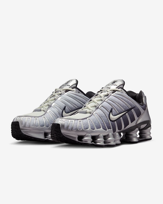 Nike Shox TL Shoes Metallic Silver Wolf Grey Black Men's | Size 8