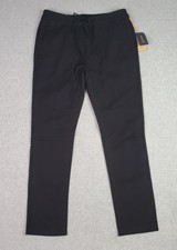 Roark Layover Traveler Pants Mens 33x31 Black Stretch Slim Travel Chino RP313