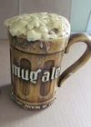 MUG ALE BEER SIGN SHELF CHALK BURKHARDT BREWING CO AKRON OHIO OH VINTAGE SIGN