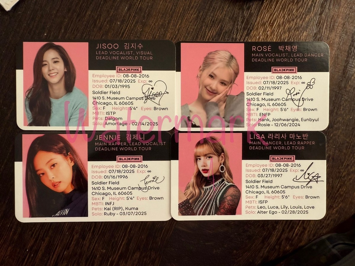 Blackpink Deadline Tour Soldier Field Chicago Photocard | eBay
