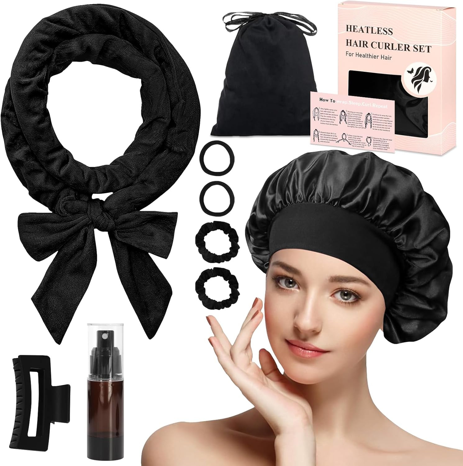 Kit Arricciacapelli Senza Calore 9 Pezzi - Onde Facili e Veloci