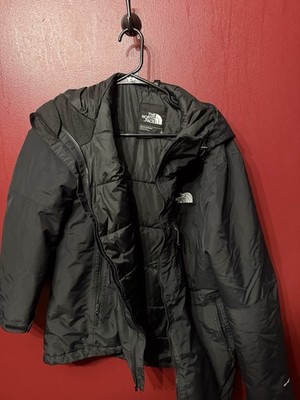 The North Face Men's Black Hooded Down Puffer Jacket Zip Short Regular Fit