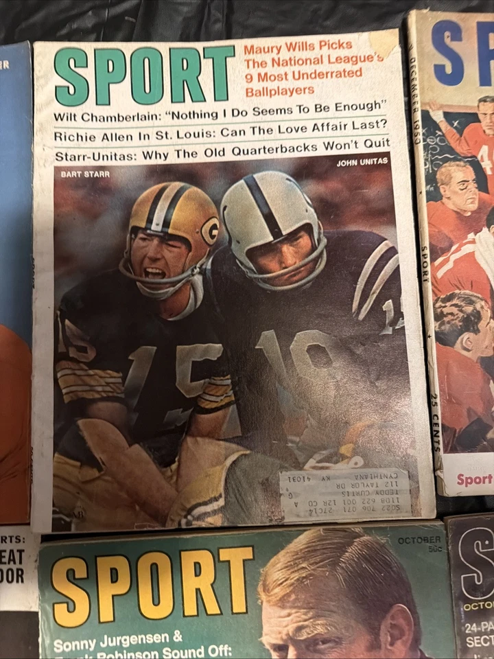 50 年代和 60 年代体育杂志 6 升。 罕见复古收藏品状况良好 — 第 3/4 张图片