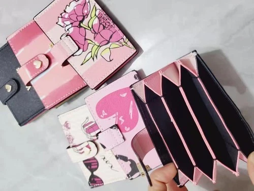Victoria's Secret Rosa Raya VS Portatarjetas Monedero Multicapa Tarjeta de Visita Foto 2 de 4