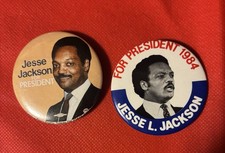 Two Jesse Jackson Presidential Political Campaign Buttons