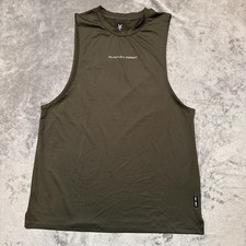 ASRV 2.0 Lycra Muscle Tank Top Men’s Large Green Gym Sleeveless Stretch