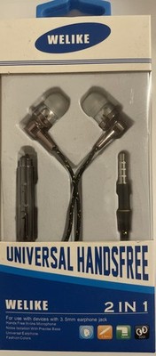 Kopfhörer Universal 2 in 1 Klinkenstecker 3,5 mm