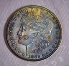 1882 Morgan Silver Dollar , Toning