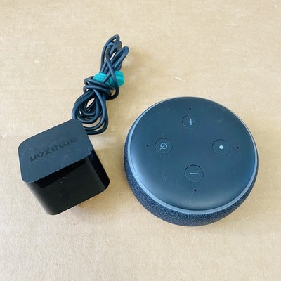 Amazon Echo Dot 3rd Generation Black D9N29T With Power Adapter Tested Works