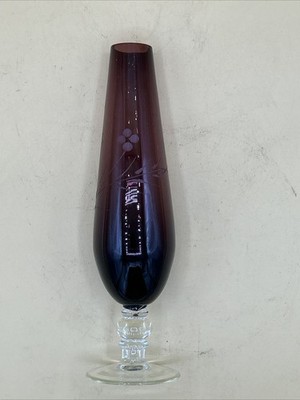 8  amethyst Glass bud vase vintage
