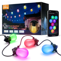 Ollny Lichterkette AußEn 15M, Rgbw S14 Led Lichterketten Outdoor Strom Dimmbar,