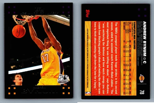 Andrew Bynum Center Los Angeles Lakers Topps 2007 Card 78 Sports Memorabilia - Picture 1 of 12