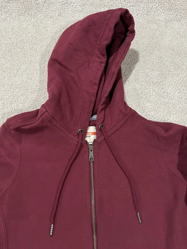 American Giant Sweatshirt Womens Small Red Hoodie Jacket USA Made Cotton - Image 2 of 4