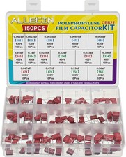 150PCS Metallized Polypropylene Film Capacitors Kit 0.001uF to 0.68uF 400V 630V