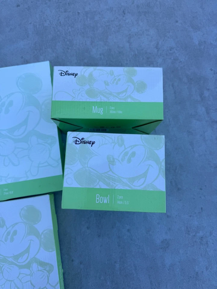 Rewe Disney Retro Mickey Mouse Teller + Schüsseln + Tassen / Neu - Bild 4 von 4