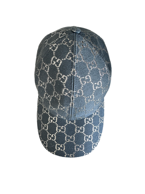 Gucci Blue GG Denim Baseball Cap – GG Monogram Pattern, Size L