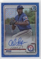 2020 Bowman Chrome Prospect HTA Choice Blue Mojo Refractor Alex Speas Auto 16dm