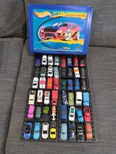 Vintage Hot Wheels Lot 48 Car Carry Case w/ 48 Mint Matchbox Cars In Black Trays