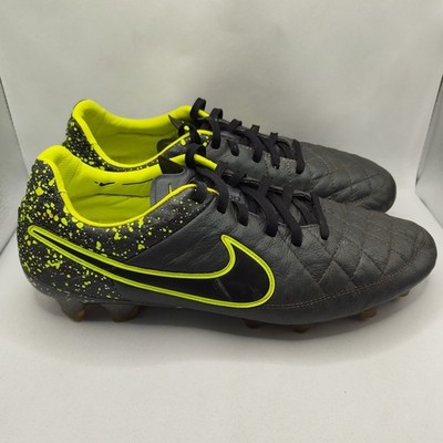 Nike Tiempo Legacy FG Anthracite Volt Soccer Cleats Men's Size 10.5 (631518-006)