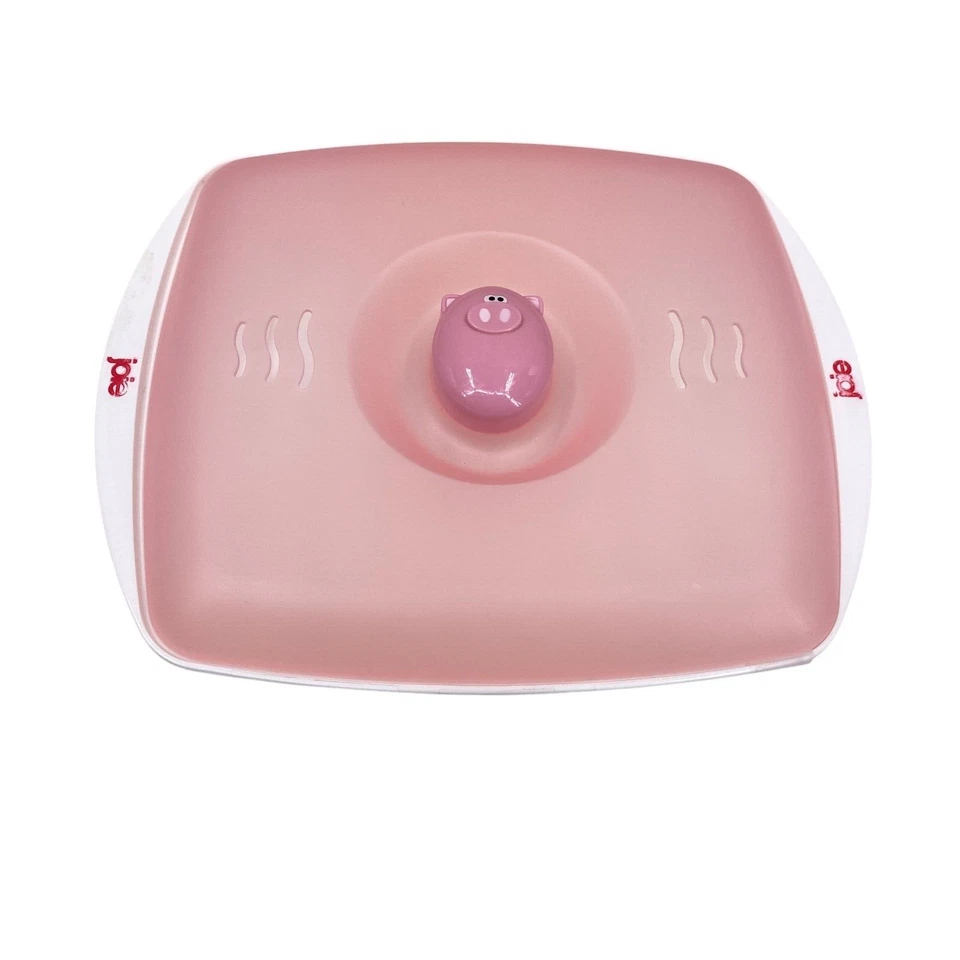 Joie Oink Oink Pig Microwave Bacon Tray w/Splatter Lid Quick Drains Fat - Image 3 of 4