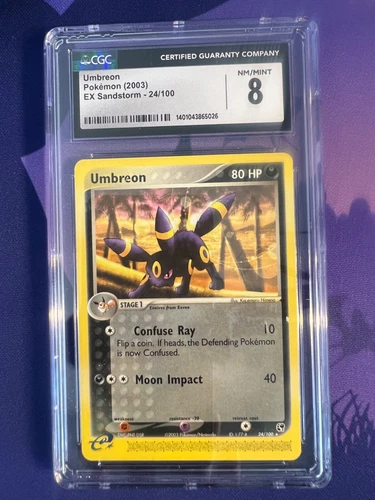 CGC 8 NM Pokémon TCG Umbreon EX Sandstorm 24/100 Regular Rare