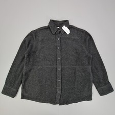 Velvet By Graham Spencer Womens Jacket Charcoal Grey Small Sherpa Overshirt