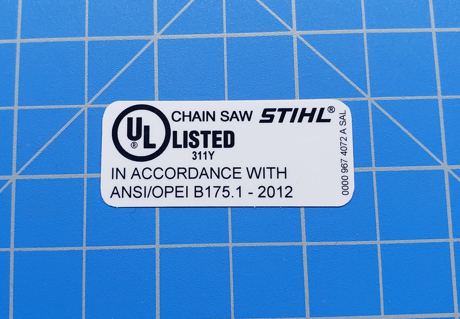 Stihl Decal / Sticker # 0000 967 4072, # 00009674072