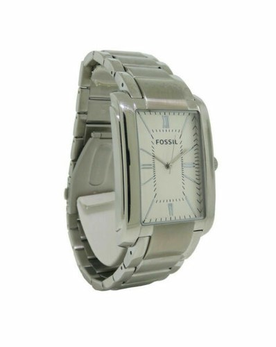 Fossil Steel Rectangle Dual Time Zone Men display picture 3