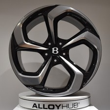 GENUINE OEM BENTLEY BENTAYGA 22" 5 TWIST SPOKE BLACK POLISH RIGHT ALLOY WHEEL X1