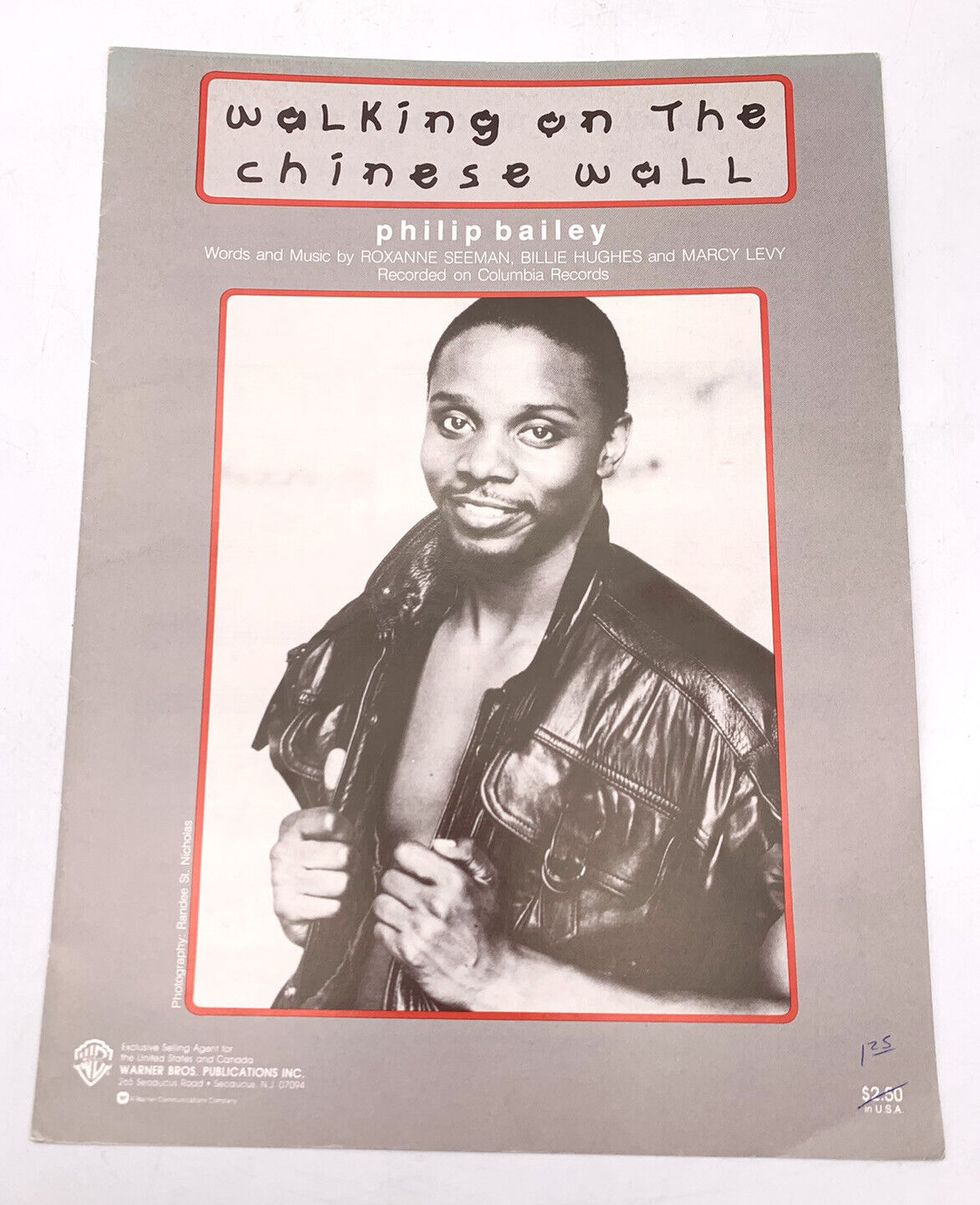 PHILLIP BAILEY WALKING ON THE CHINESE WALL SHEET MUSIC-PIANO/VOCAL/CHORDS