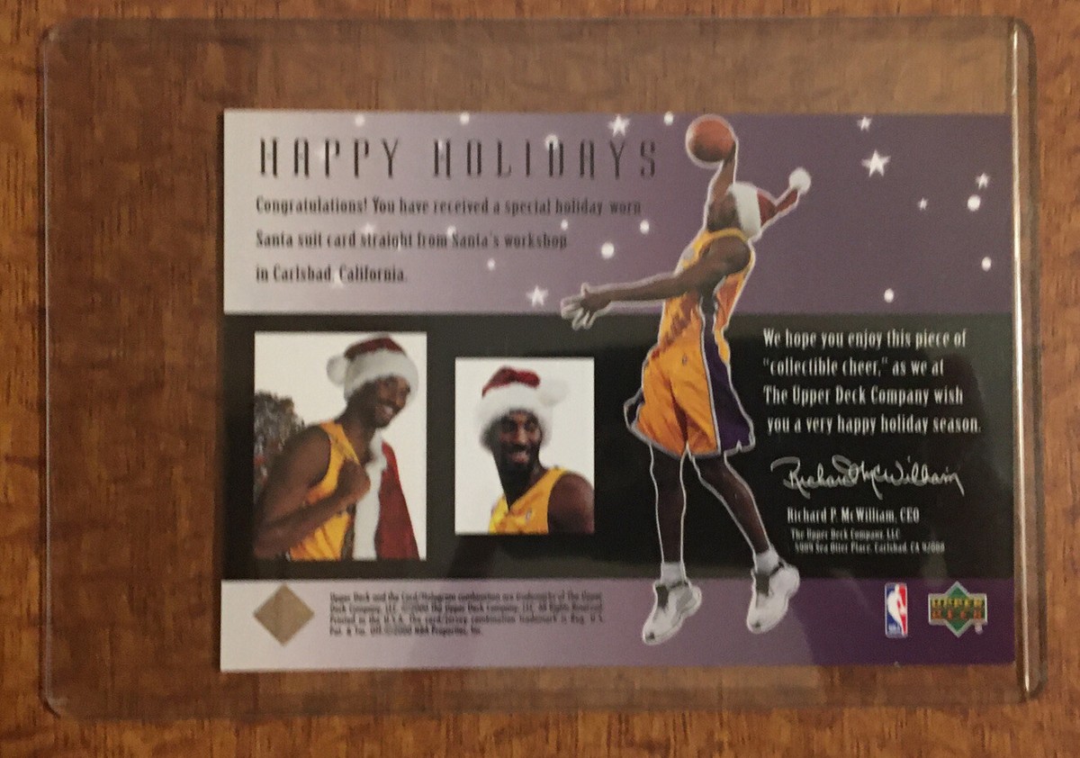 Kobe Bryant 2000 Upper Deck 3.5X5 Employee Holiday Santa Suit 