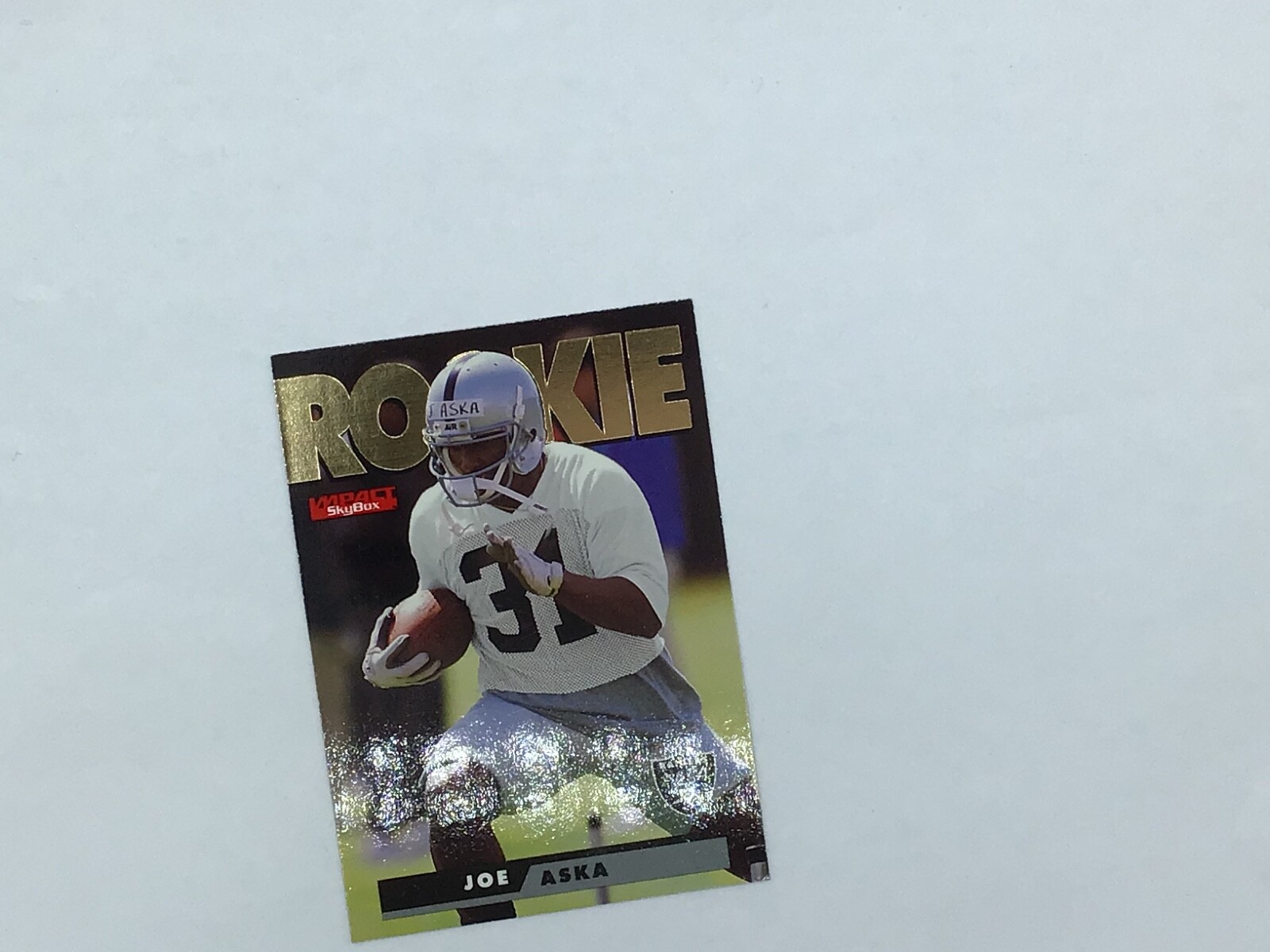 1995 JOE ASKA  vintage MINT OAKLAND RAIDERS ROOKIE  SKYBOX 188