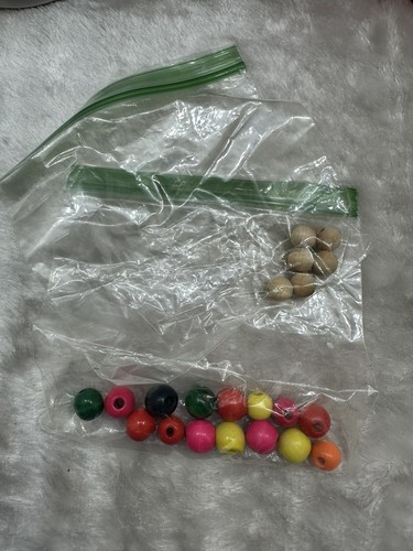 Macrame Bundle White & Pink Cord, Wood Beads, Hoops Jewelry Craft Supplies - Picture 10 of 14