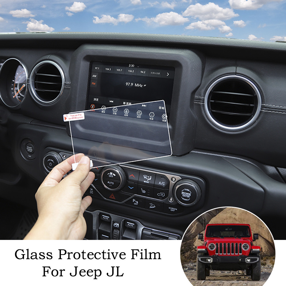 Clear Tempered Glass Screen Protector For Jeep Wrangler JL (2018+) & Gladiator JT (2020+) – Navigation Media Center