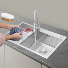 Laundry Utility Sink Double Bowl Sink Laundry Sink Stainless Steel Rectangular