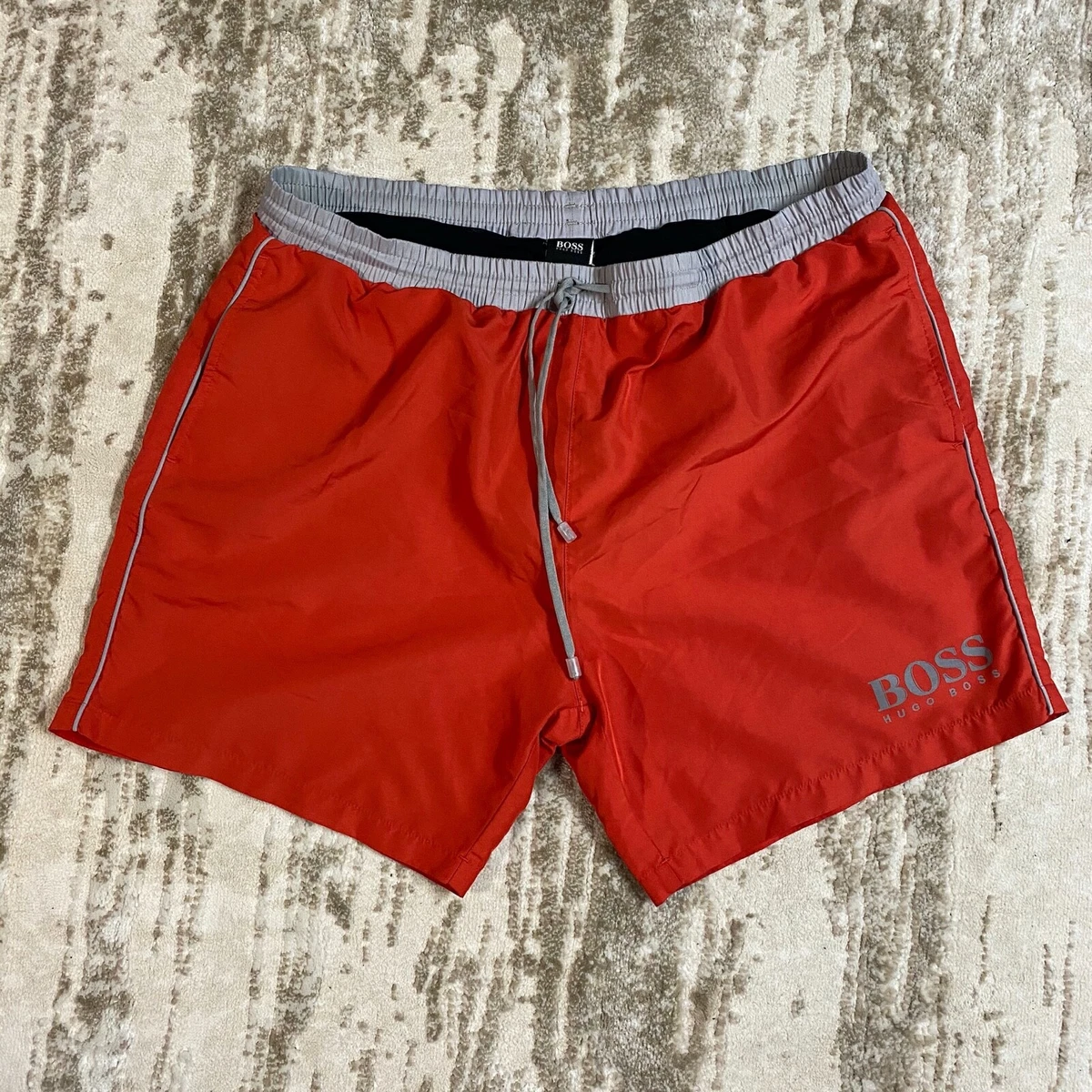 Hugo Boss (LARGE) ORANGE/SILVER MENS HUGO SHORTS eBay