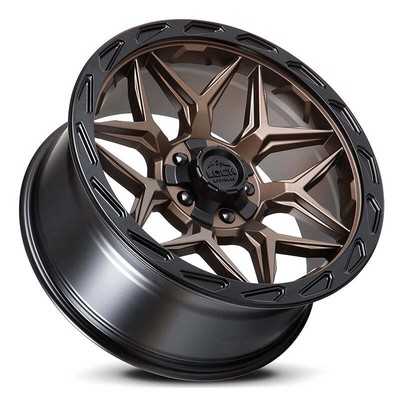 4 New 22x10 Lock Off-Road Matrix Matte Bronze Matte Black 8x180 ET-18 Wheel Rim
