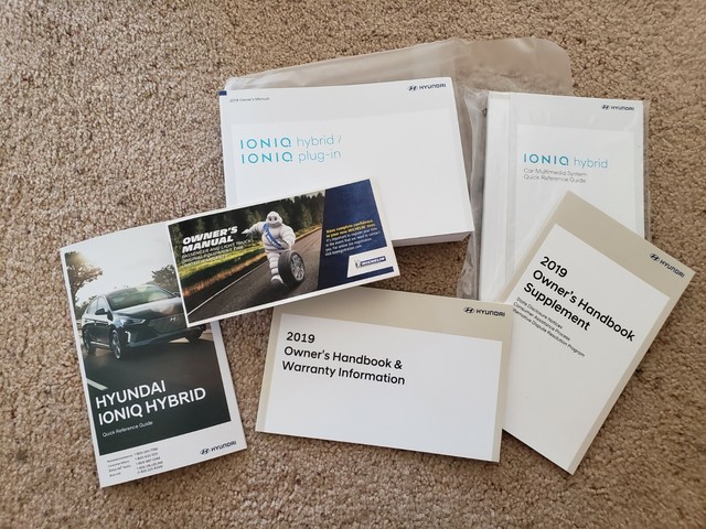 2019 Hyundai Ioniq hybrid/ plug-in hybrid owner's owners manual | eBay