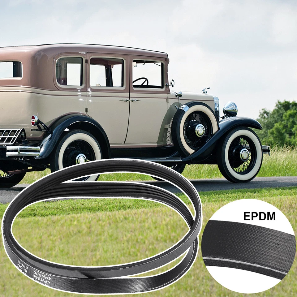 Correa de transmisión de aire acondicionado Serpentine 4PK960 para Cadillac Chevy Silverado Tahoe GMC SIERRA Foto 2 de 4